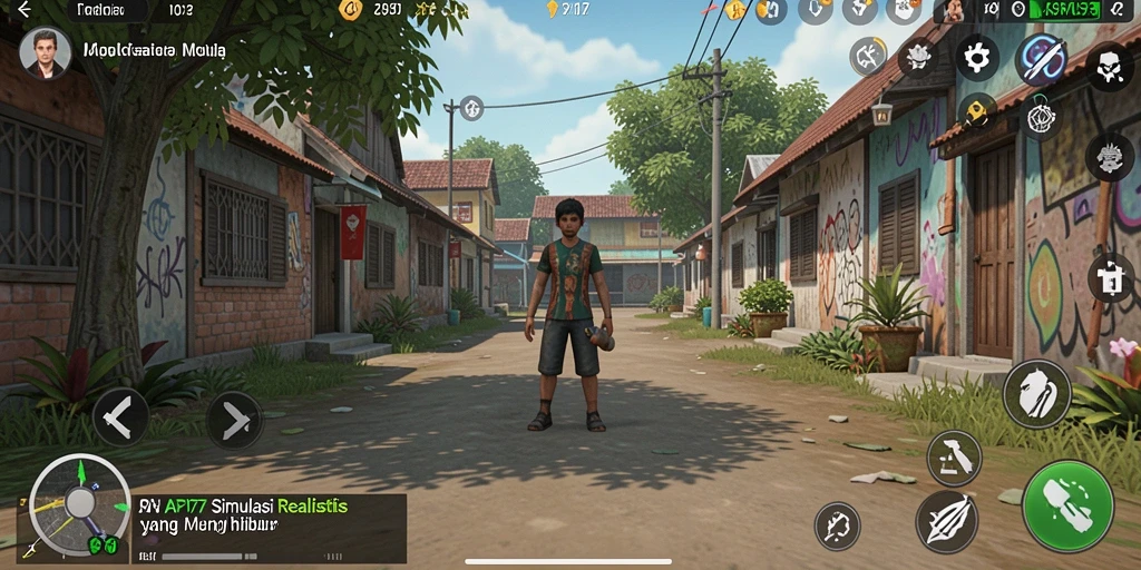 Tampilan gameplay simulasi yang menarik dan mendetail.