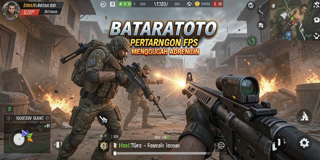 Tampilan gameplay seru dalam BATARATOTO dengan aksi tembak-menembak cepat.