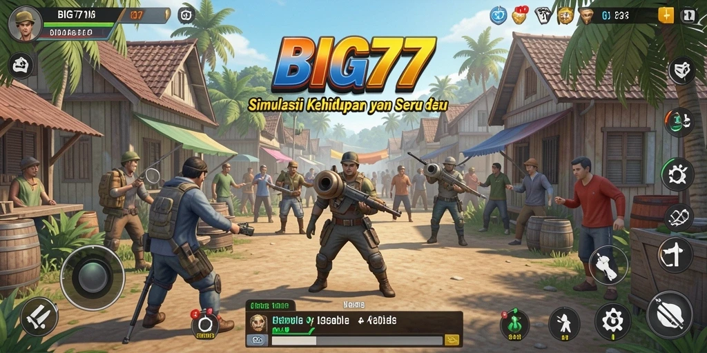 Tampilan gameplay <strong>BIG77</strong> yang menarik dengan berbagai interaksi karakter.