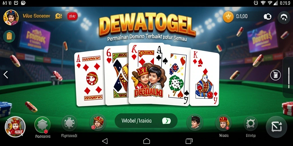 Screenshot utama DEWATOGEL menampilkan gameplay seru permainan Domino.