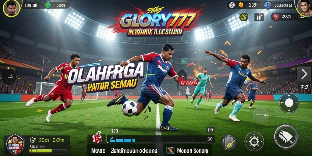 Tangkapan layar utama GLORY777 menampilkan aksi seru dari pertandingan olahraga.