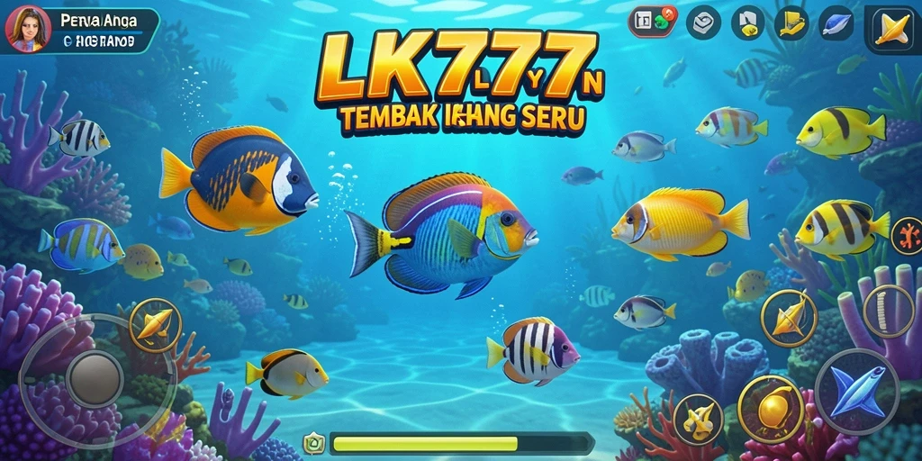 Tampilan gameplay LK777 saat menangkap ikan yang menarik.