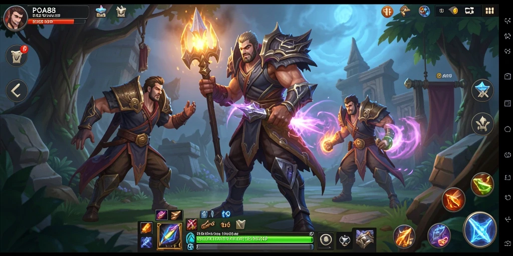 Screenshot POA88 menampilkan aksi seru dalam pertempuran ARPG.