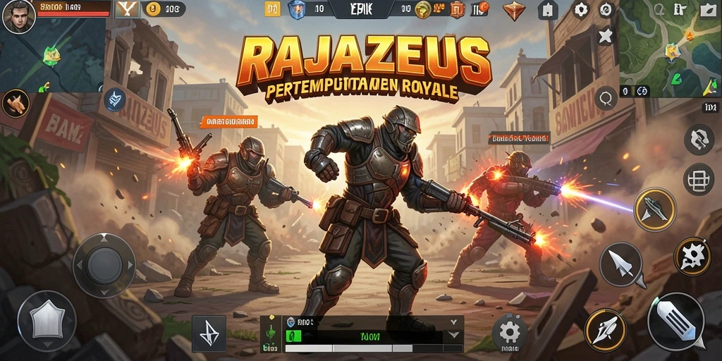 Tampilan seru dari pertandingan Battle Royale di RAJAZEUS.