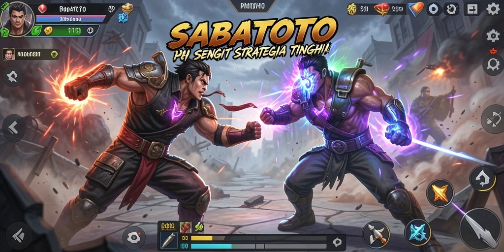Tampilan pertarungan epik di dalam game SABATOTO.