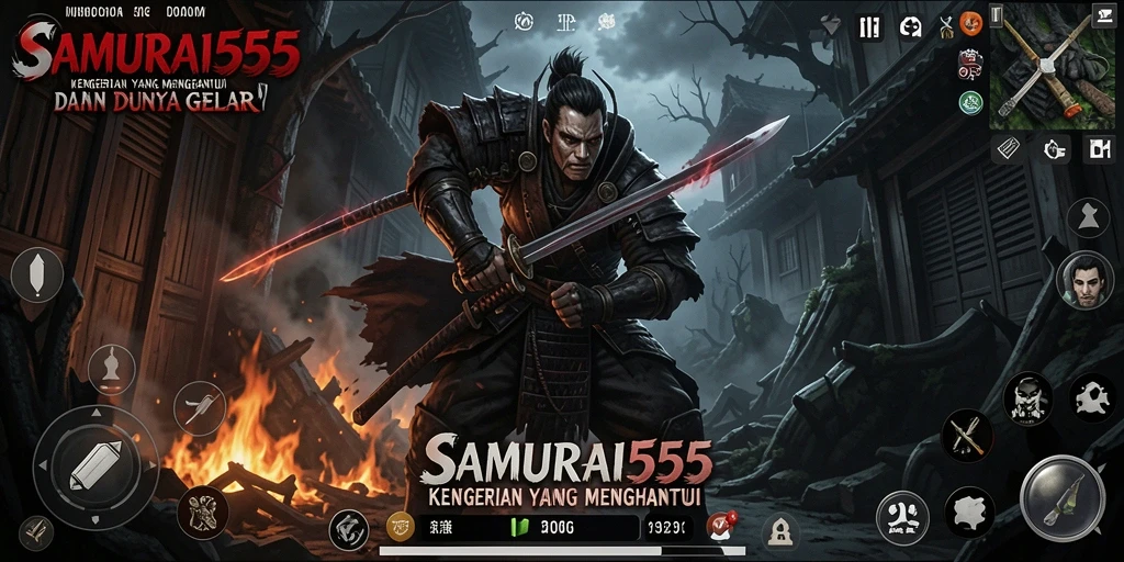 Tangkapan layar menampilkan ketegangan gameplay dari SAMURAI555.